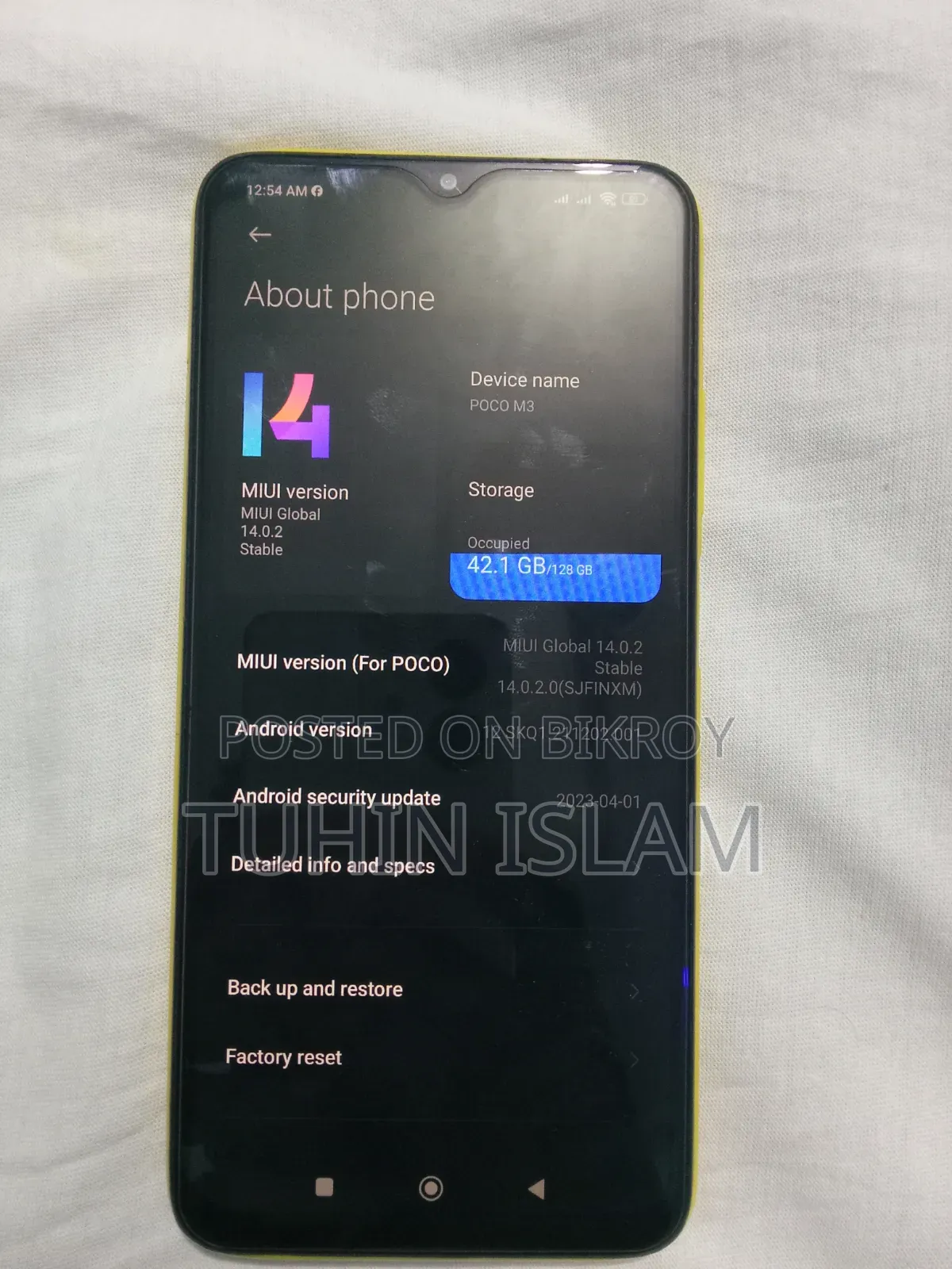Mobile Phone 128 GB Yellow
