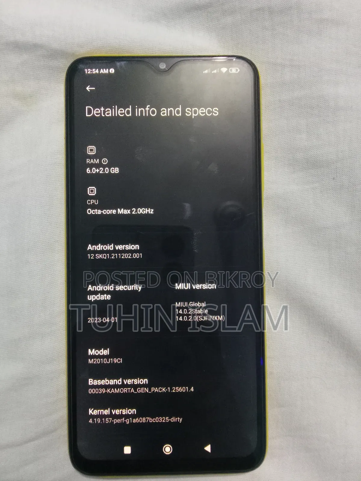 Mobile Phone 128 GB Yellow