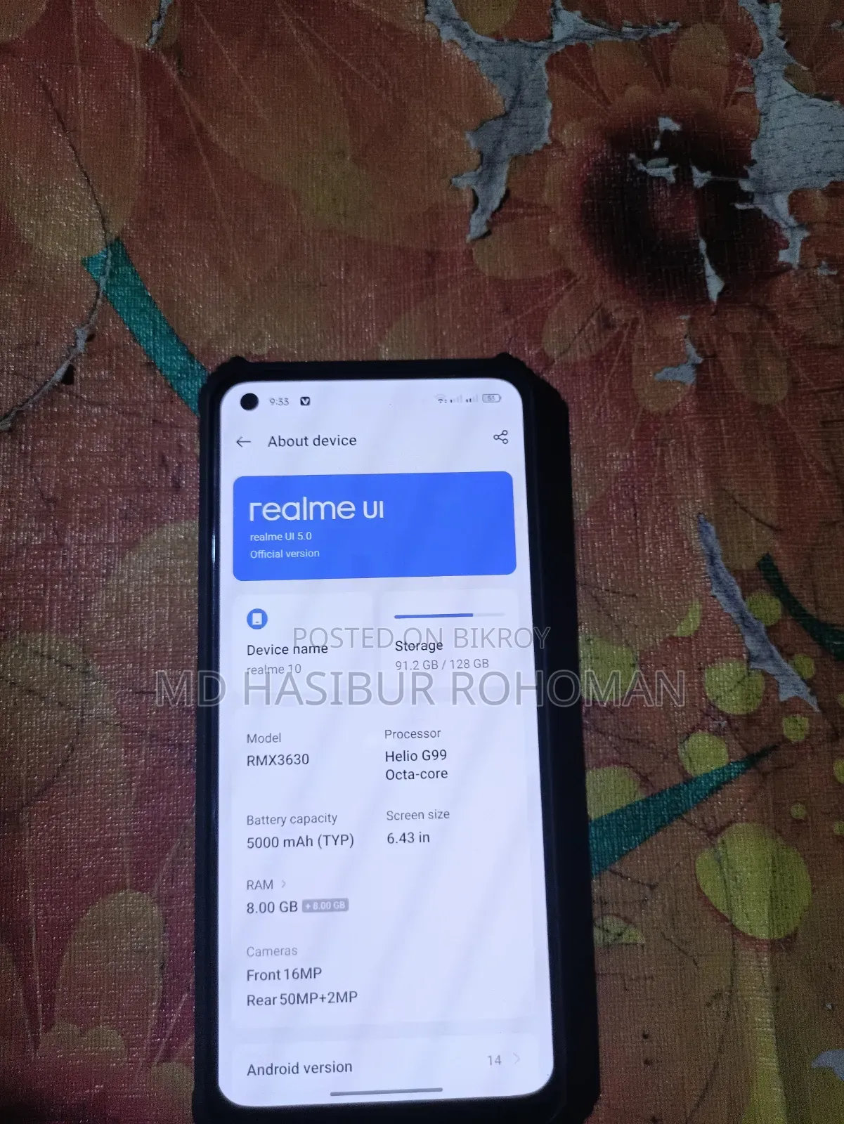 Realme 10 128 GB Rose Gold