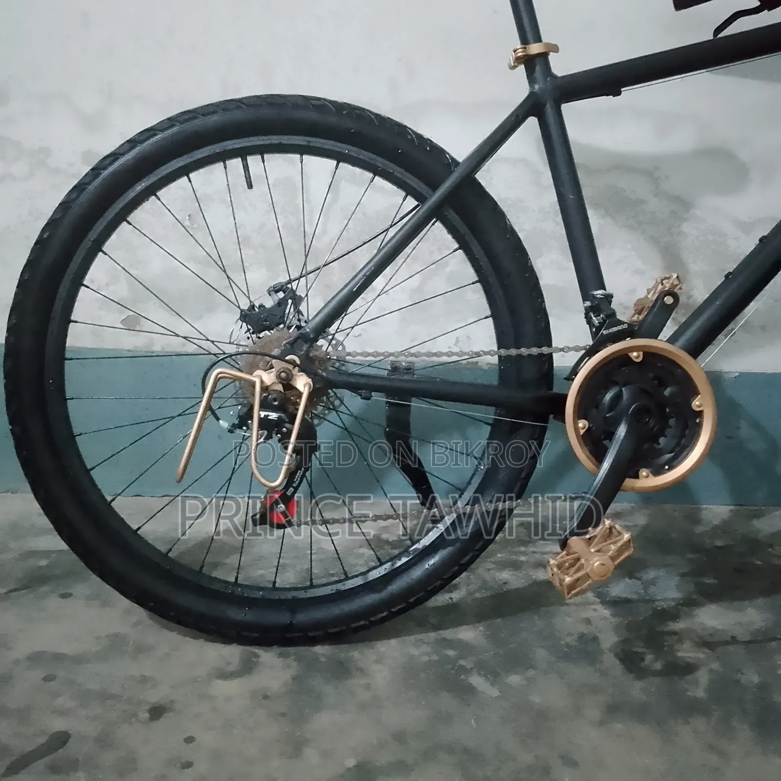 MTB Bicycle 26" Aluminium Body ( Custom Painted Matt Black and Golden)