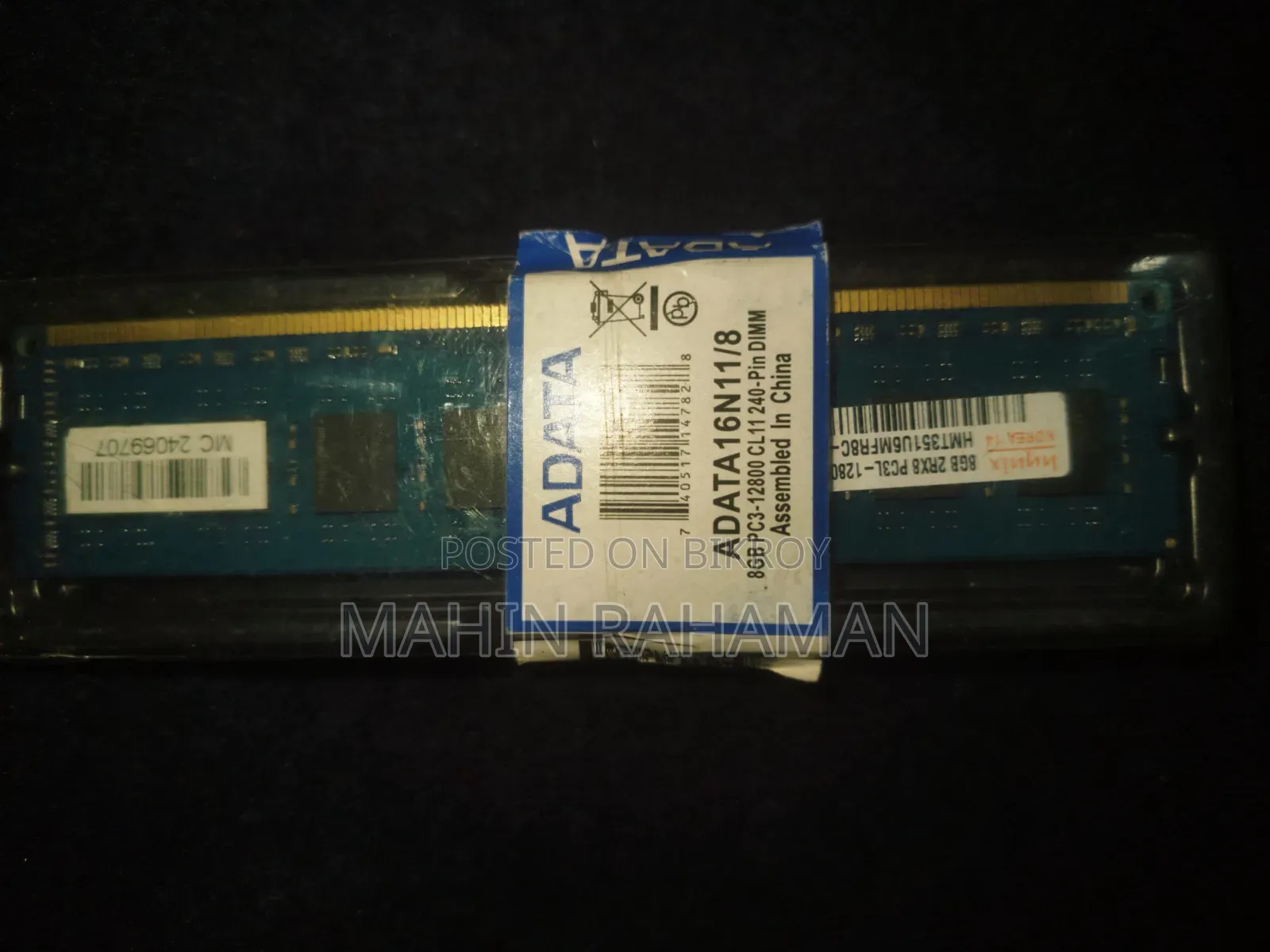 Skhynix 8 GB DDR3 1600 MHz Ram