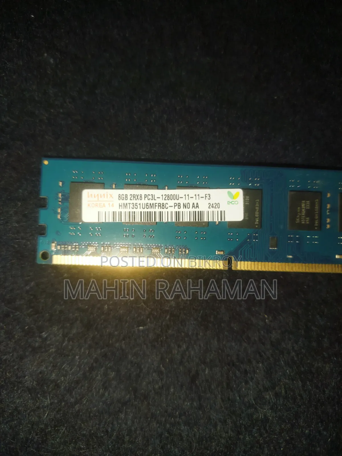 Skhynix 8 GB DDR3 1600 MHz Ram