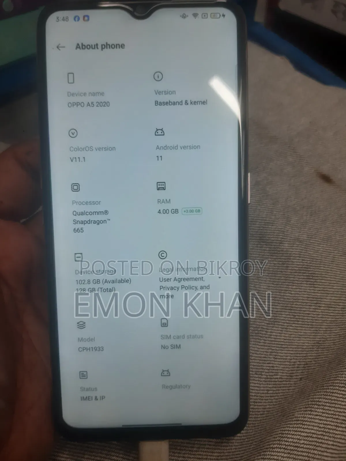 Oppo A5 128 GB Blue