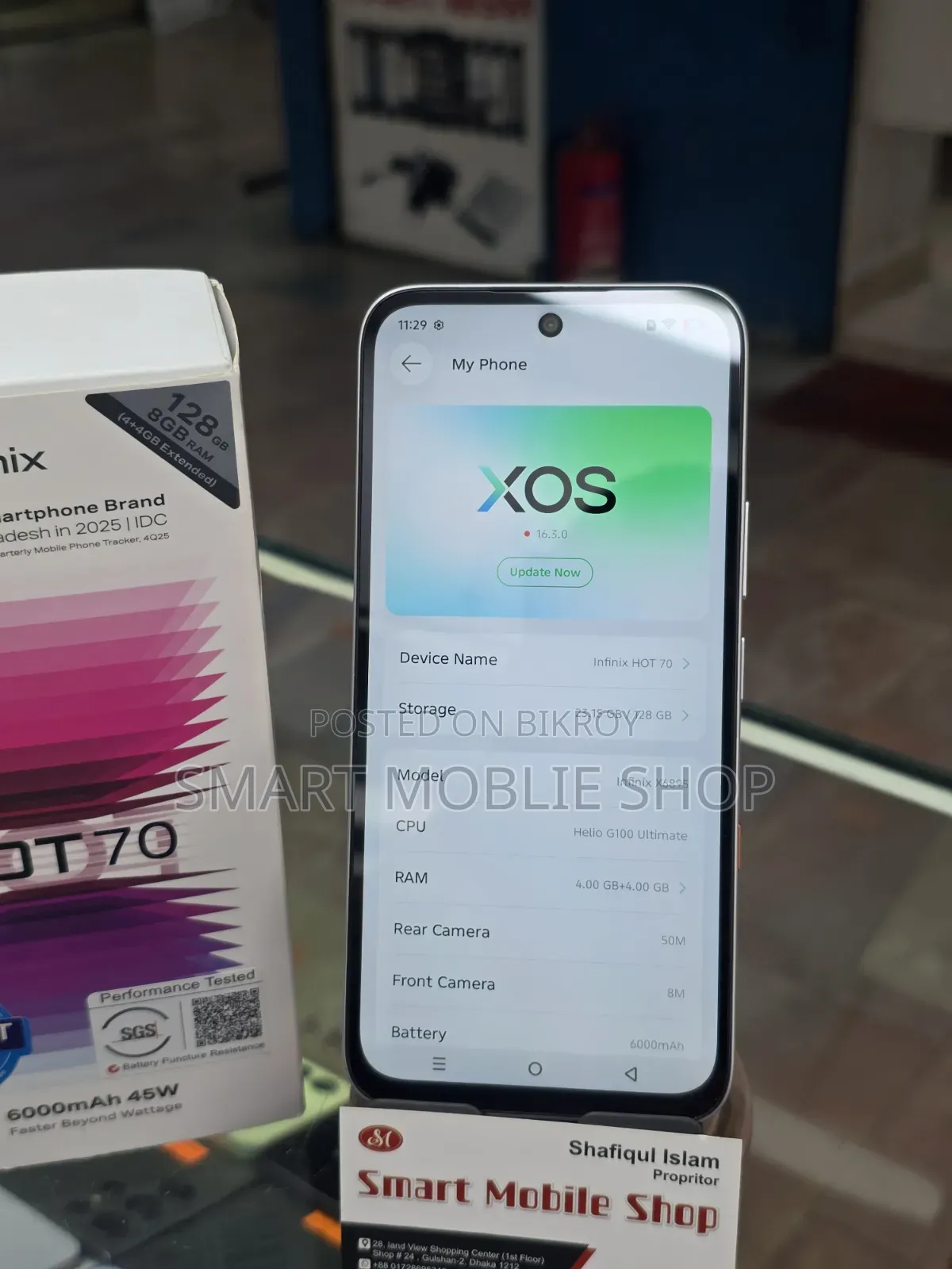 New Infinix Hot 70 128 GB Silver