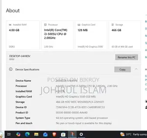Laptop Lenovo 4GB Intel Core i3 HDD 512GB