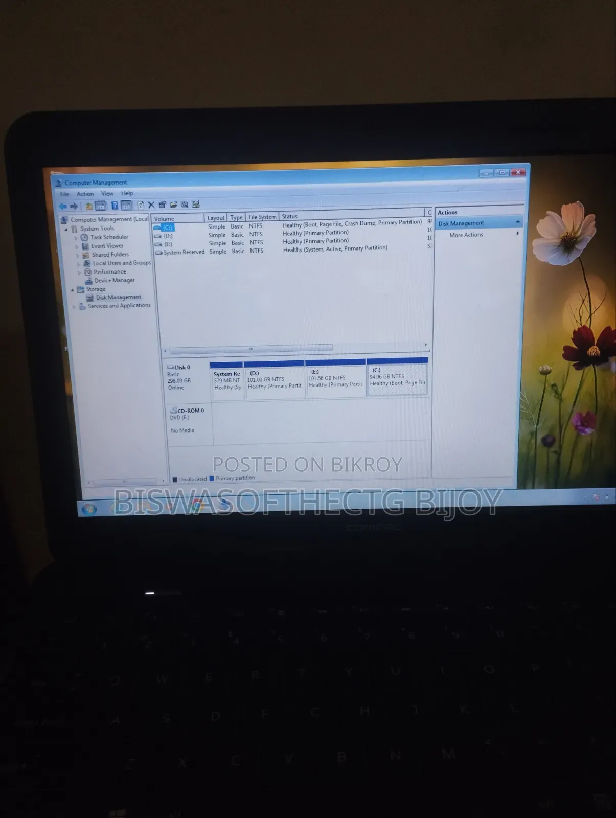 Laptop HP Compaq Presario CQ45 4GB Intel Core i3 HDD 128GB