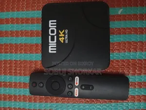 MICOM MC-107 4K Android TV Box with Remote and Box
3. Price: Tk.