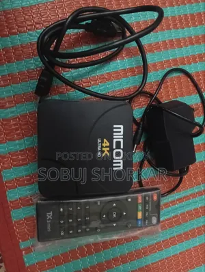 MICOM MC-107 4K Android TV Box with Remote and Box
3. Price: Tk.