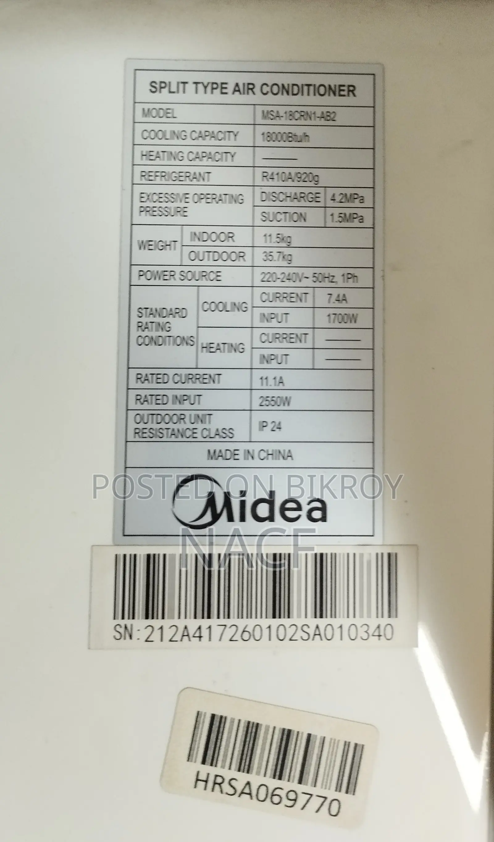 Midea 1.5 Ton Non-Inverter AC