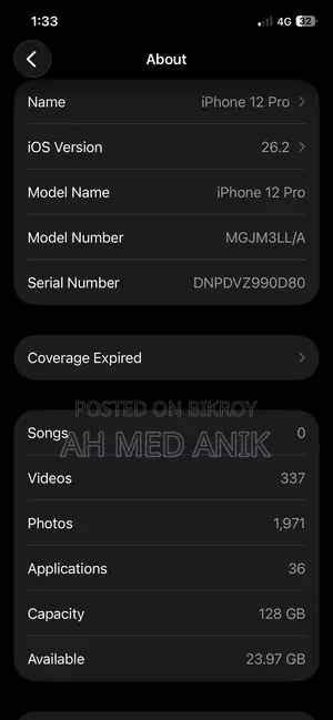 Apple iPhone 12 Pro 128 GB Black