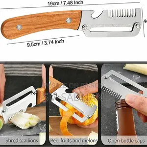২ পিস 3 in 1 Multi-Functional Stainless Steel Vegetable Peeler