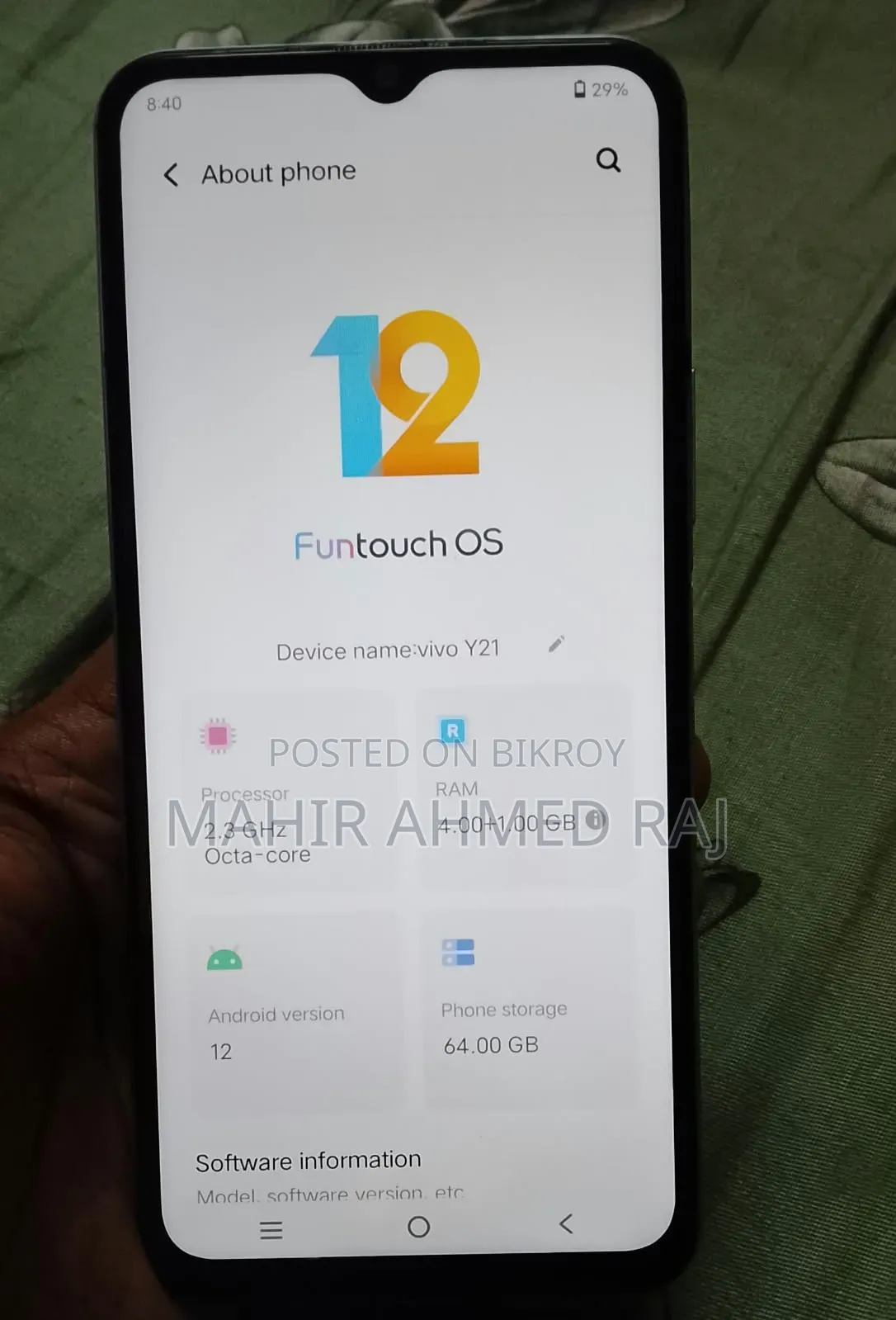 New Vivo Y21 64 GB Silver