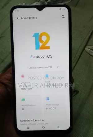 New Vivo Y21 64 GB Silver