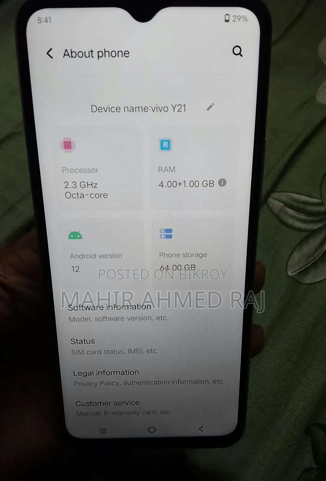New Vivo Y21 64 GB Silver