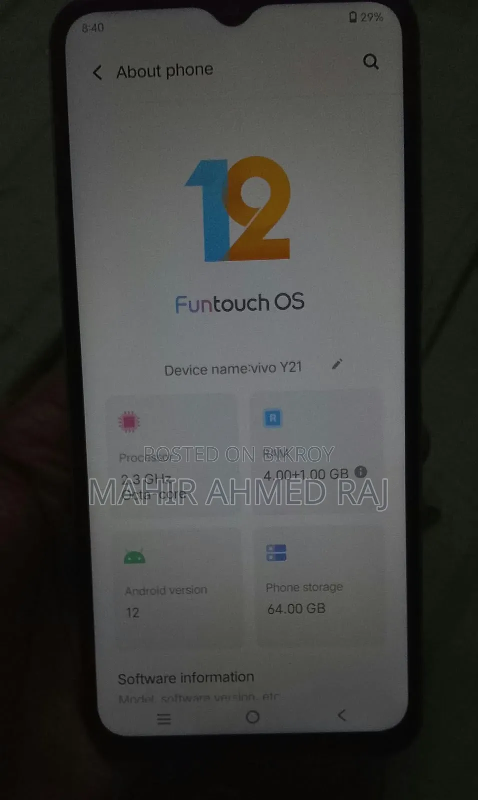 New Vivo Y21 64 GB Silver