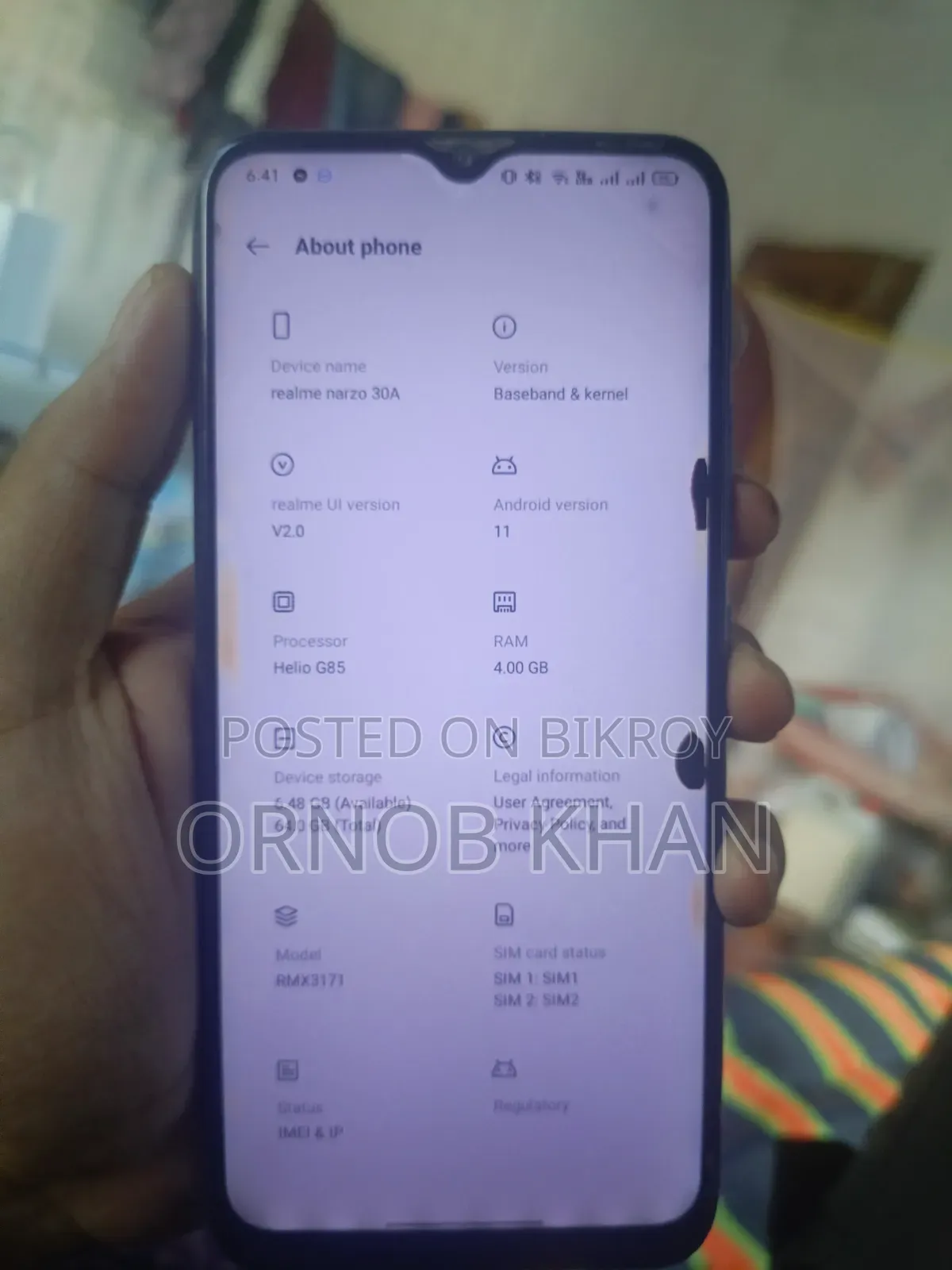 রিয়েলমি নারজো ৩০এ ৬৪ জিবি পার্পল