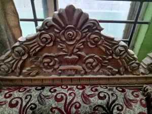 Sofa set made of pure teak wood.