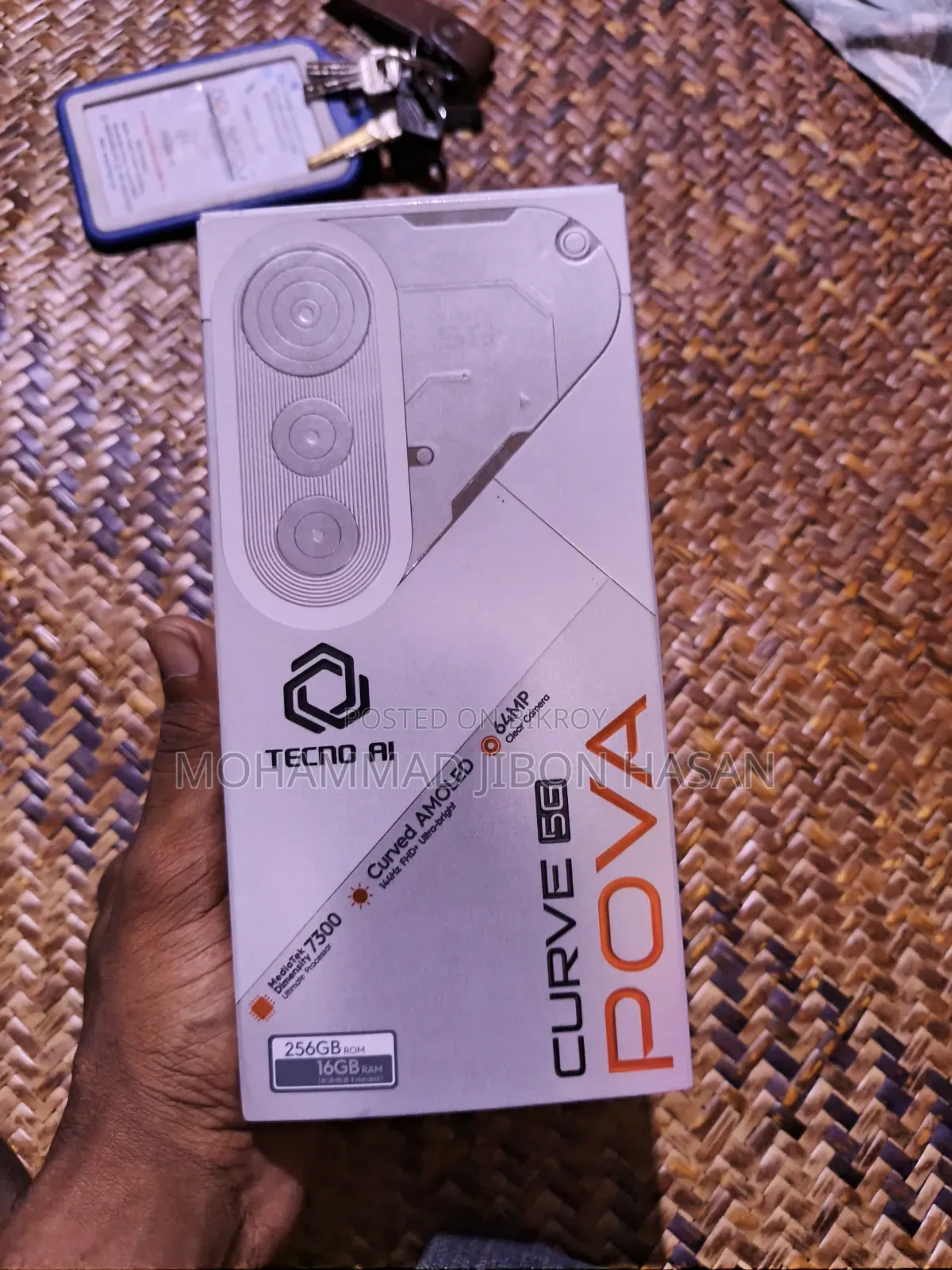 নতুন টেকনো পোভা কার্ভ ২৫৬ জিবি কালো