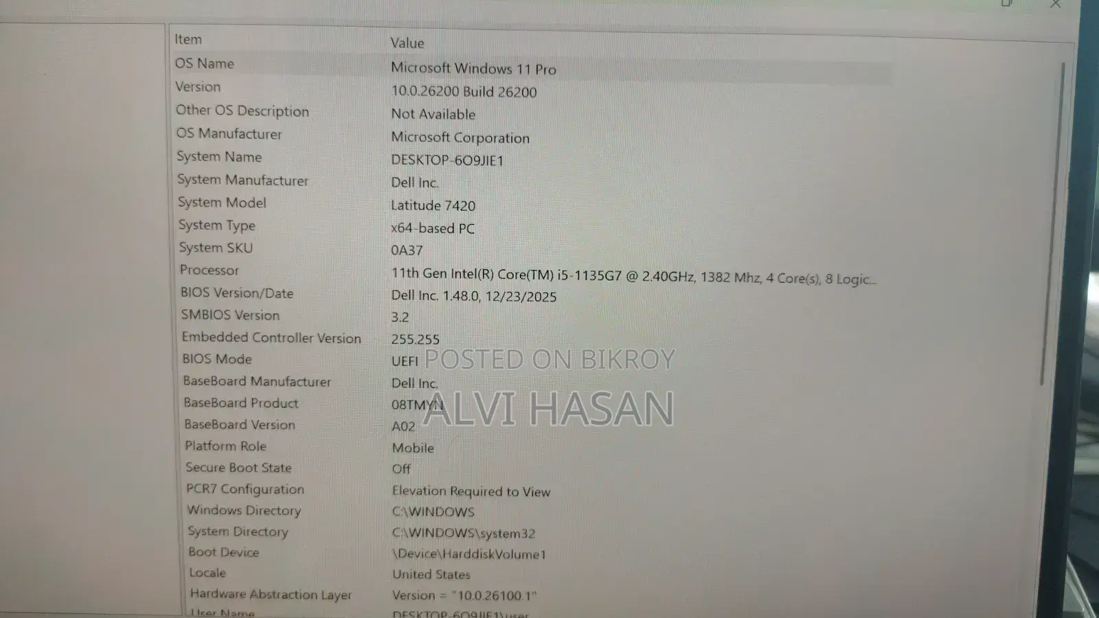 Laptop Dell Latitude 7420 16GB Intel Core i5 SSD 256GB