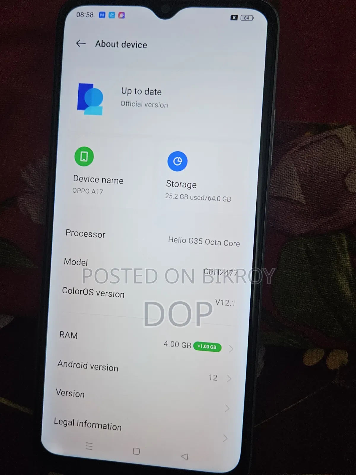 Oppo A17 64 GB