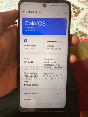 Oppo A3x 64 GB Blue