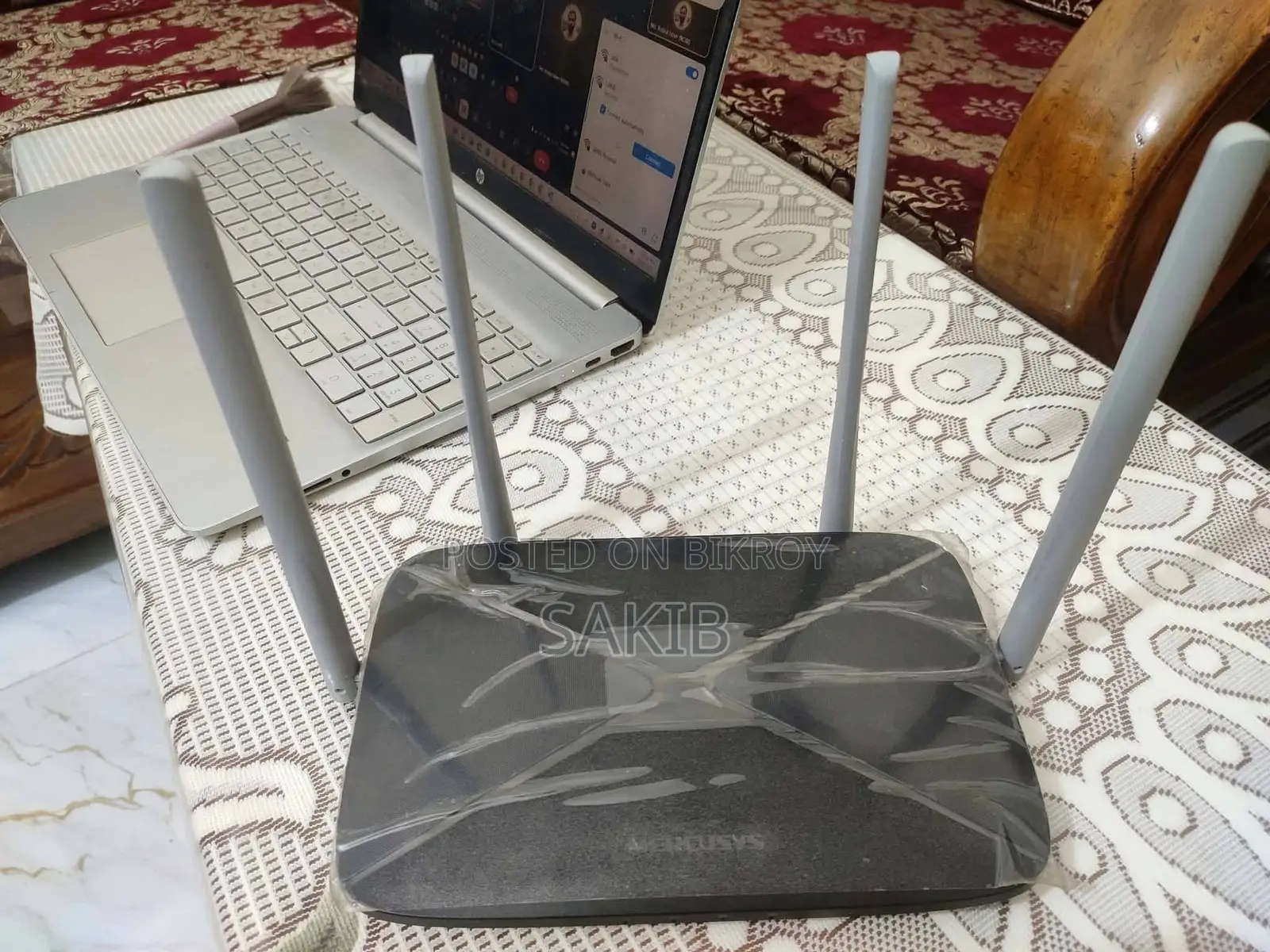Mercusys AC12 AC1200 ডুয়েল ব্যান্ড ওয়াইফাই রাউটার — ব্যবহৃত