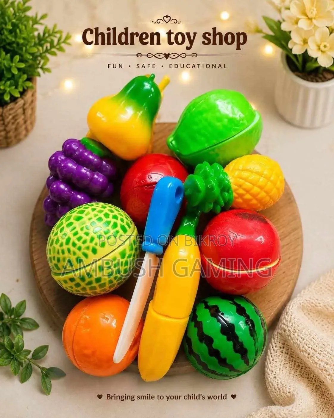 Fruit Cutting Toy Set | খেলনা ফল কাটিং