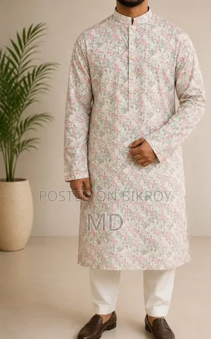 Premium Cotton Print Panjabi