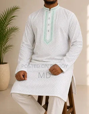 Premium Cotton Print Panjabi