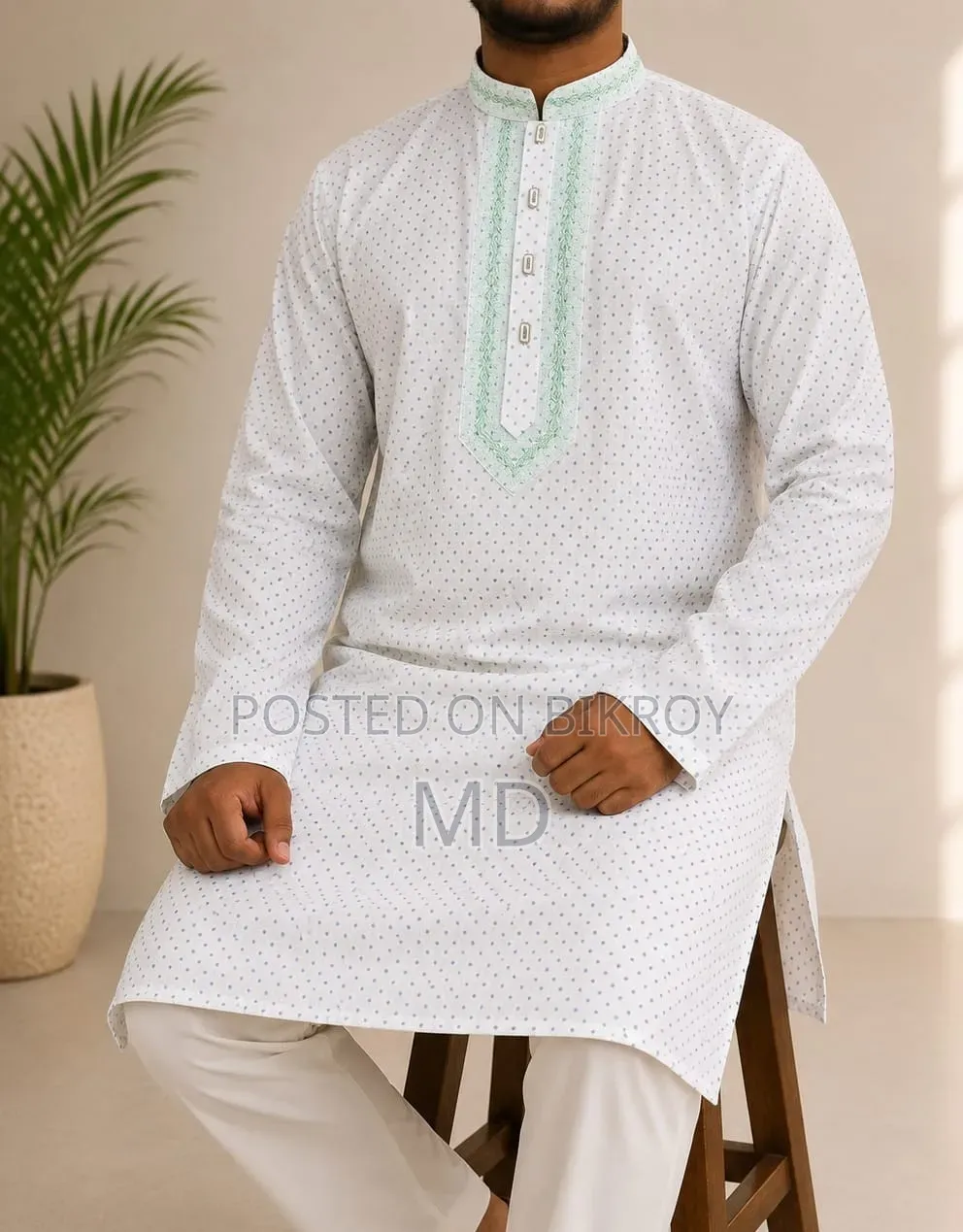 Premium Cotton Print Panjabi
