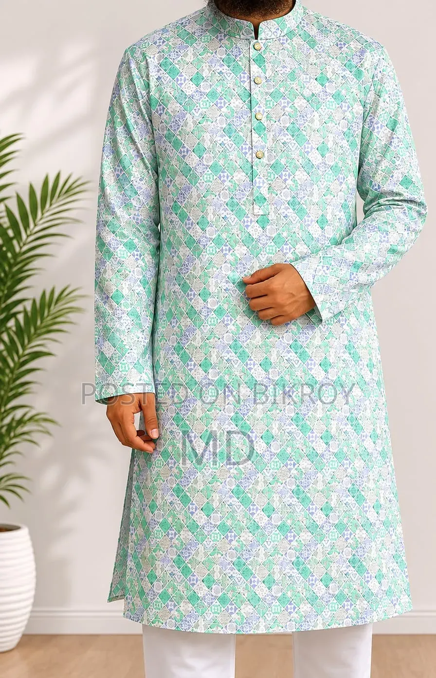 Premium Cotton Print Panjabi