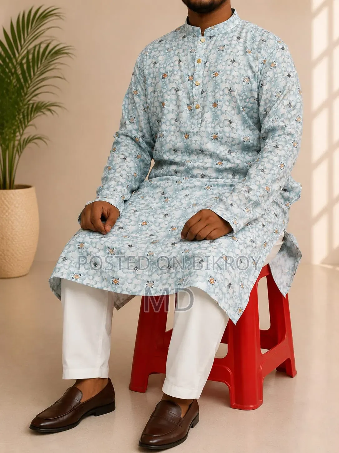 Premium Cotton Print Panjabi
