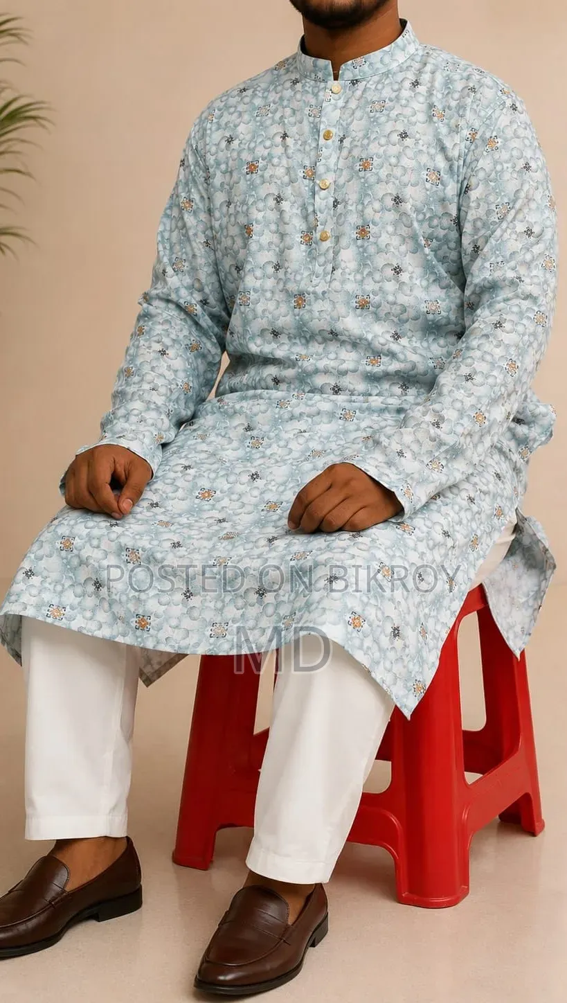 Premium Cotton Print Panjabi