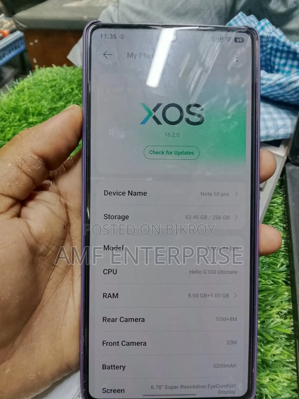 ইনফিনিক্স নোট ৫০ প্রো ২৫৬ জিবি ব্রোঞ্জ
