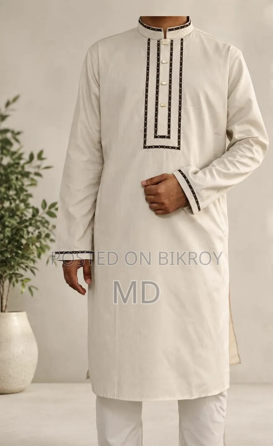 Premium Cotton Embroidery Panjabi