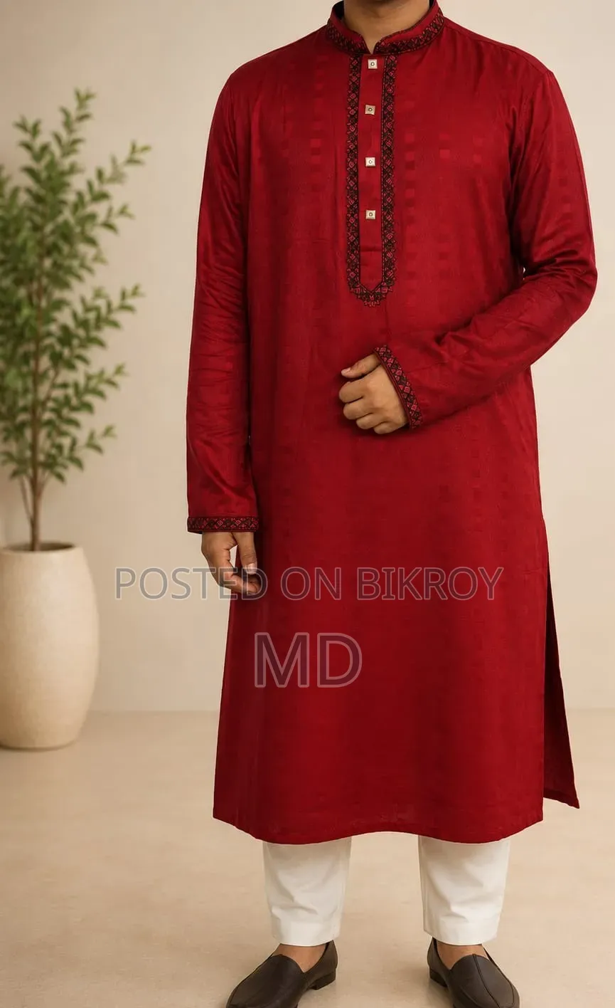 Premium Cotton Embroidery Panjabi
