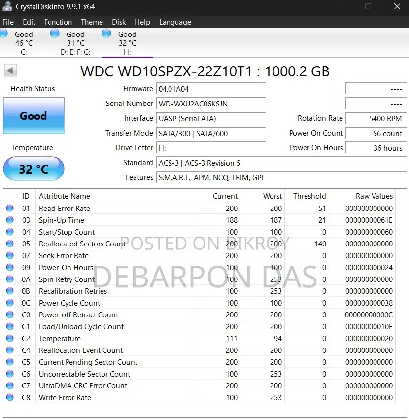 Transcend Storejet 1TB HDD