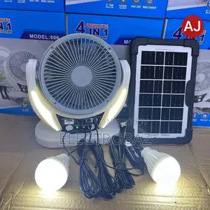 4-in-1 Solar Fan With LED (Model 606) – Best Solar Fan in Bangladesh