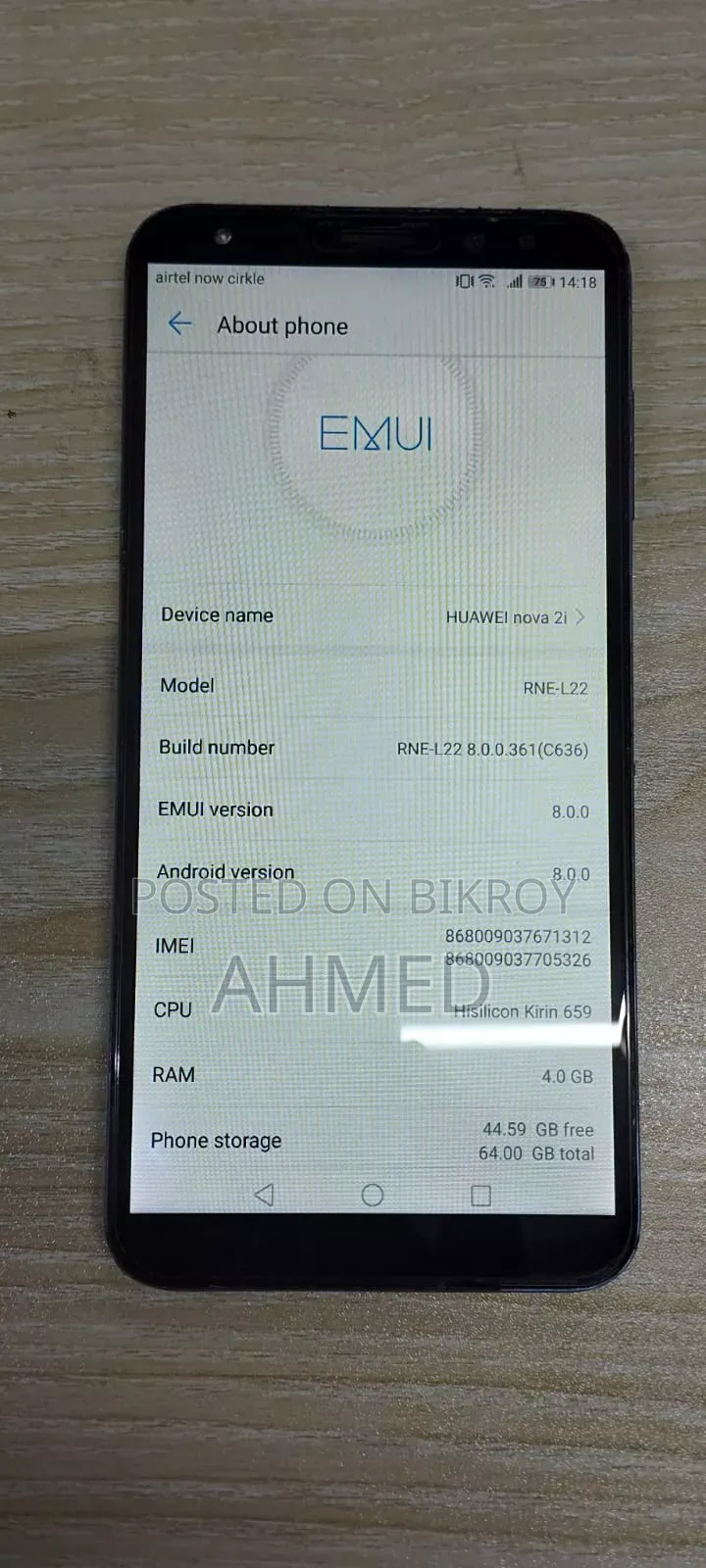 Huawei nova 2 64 GB Blue
