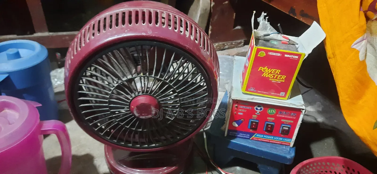 চার্জার +ফ্যান +ব্যাটারি +১২v