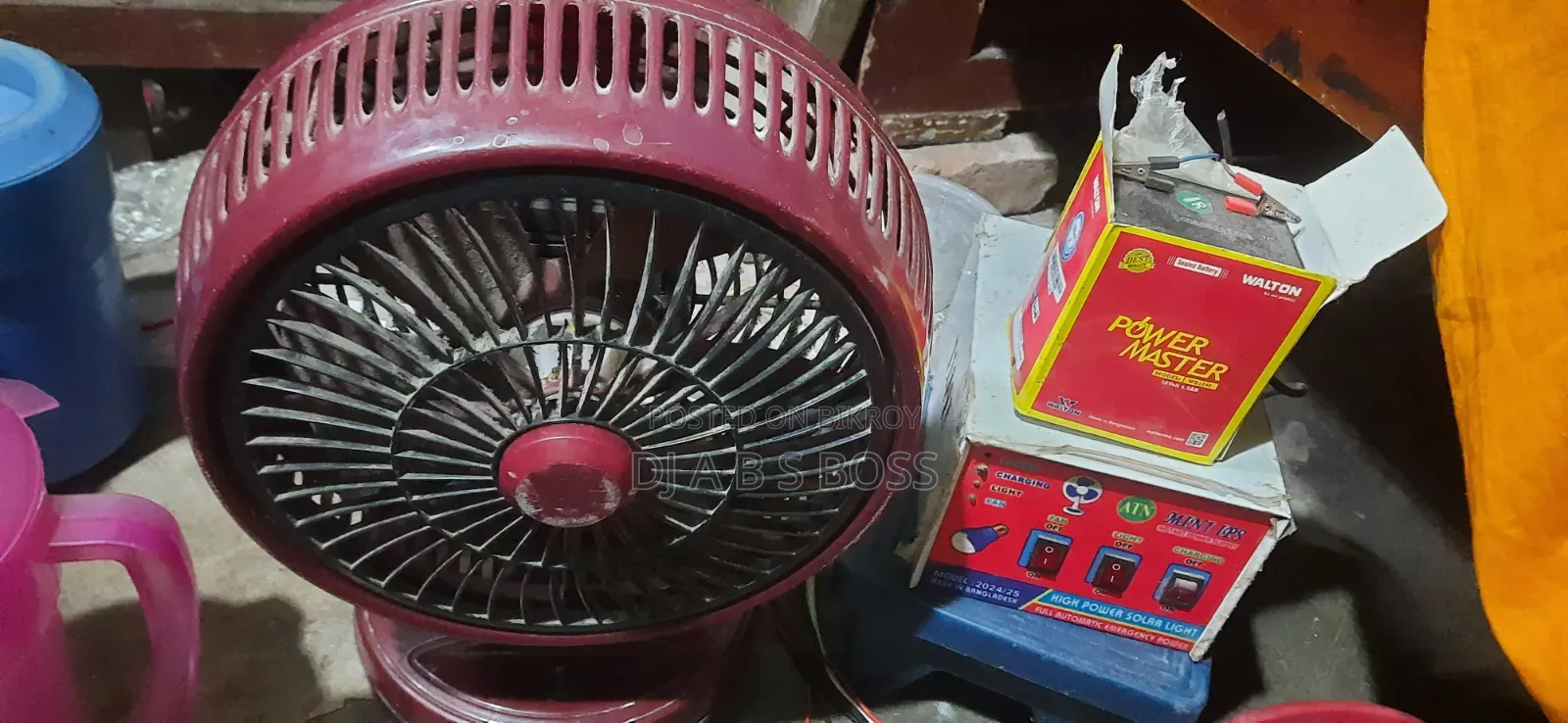 চার্জার +ফ্যান +ব্যাটারি +১২v