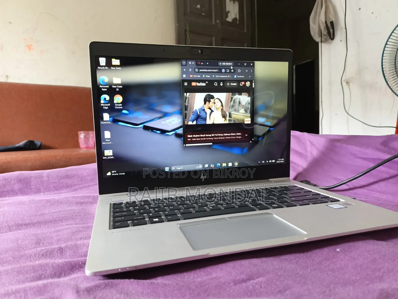 Laptop HP EliteBook 840 G7 8GB Intel Core i5 SSD 256GB