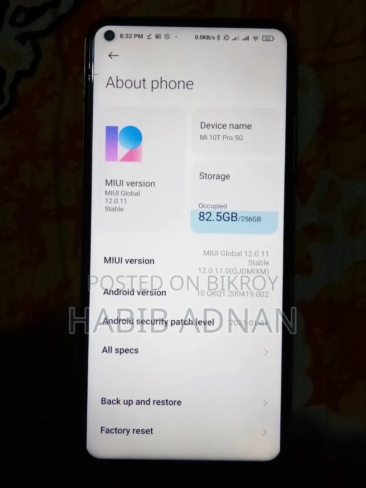 Xiaomi Mi 10T Pro 5G 256 GB Silver