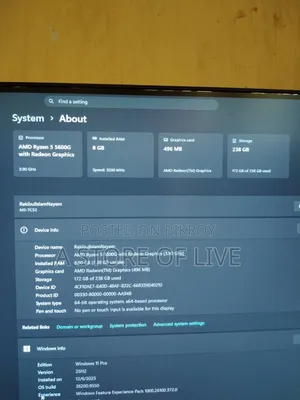 Desktop Computer MSI model 8GB AMD Ryzen 5 SSHD+SSD 256GB