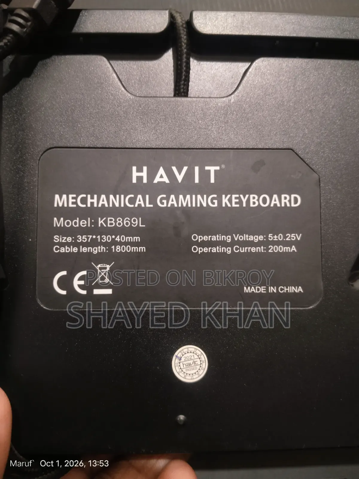 Havit Gaming Keyboard and Mouse