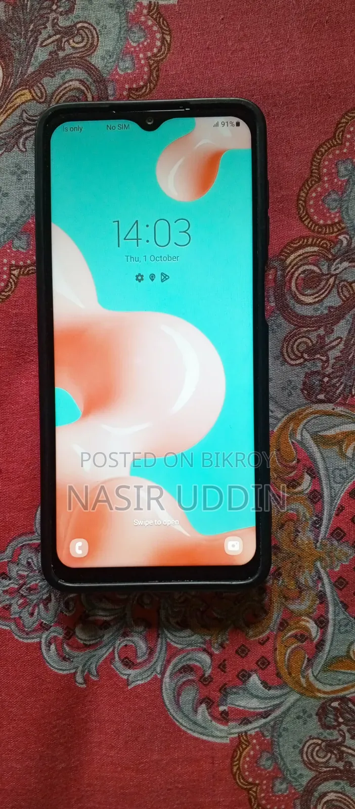 স্যামসাং গ্যালাক্সি এ১২ ১২৮ জিবি কালো