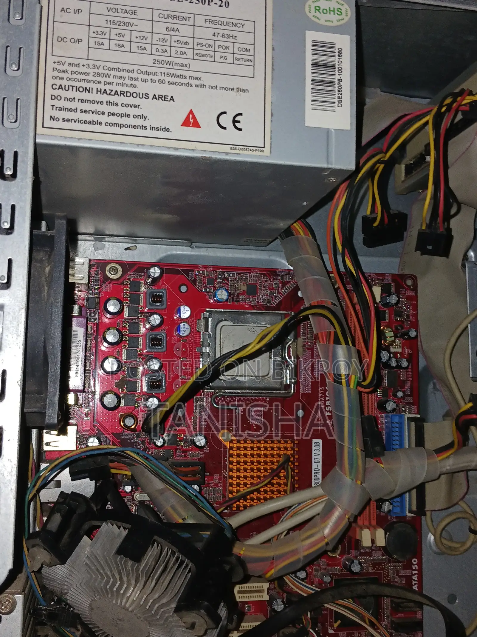 Cpu Casing- Old Processor and Motherboard. Completely Fresh
