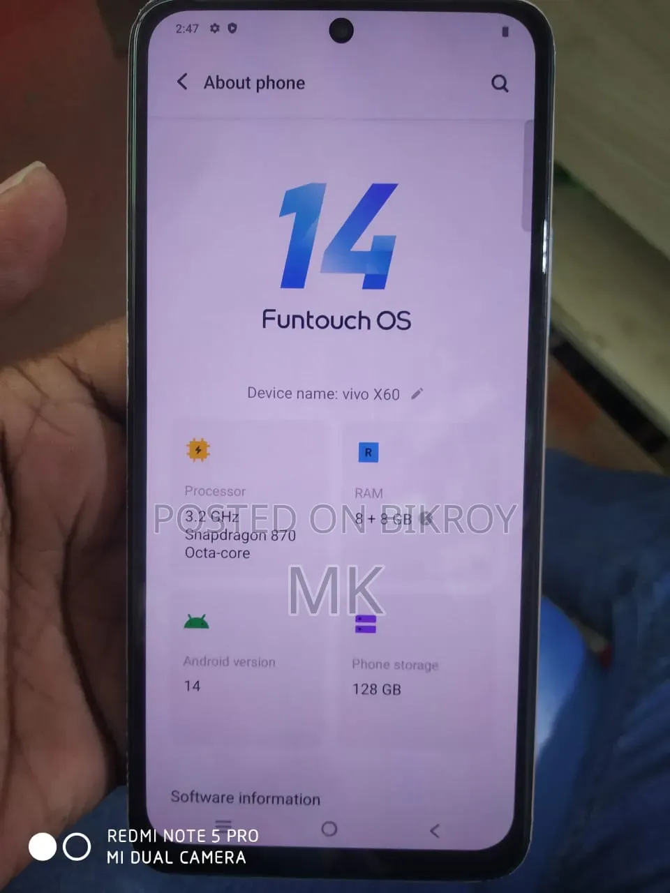 Vivo V60 128 GB Blue