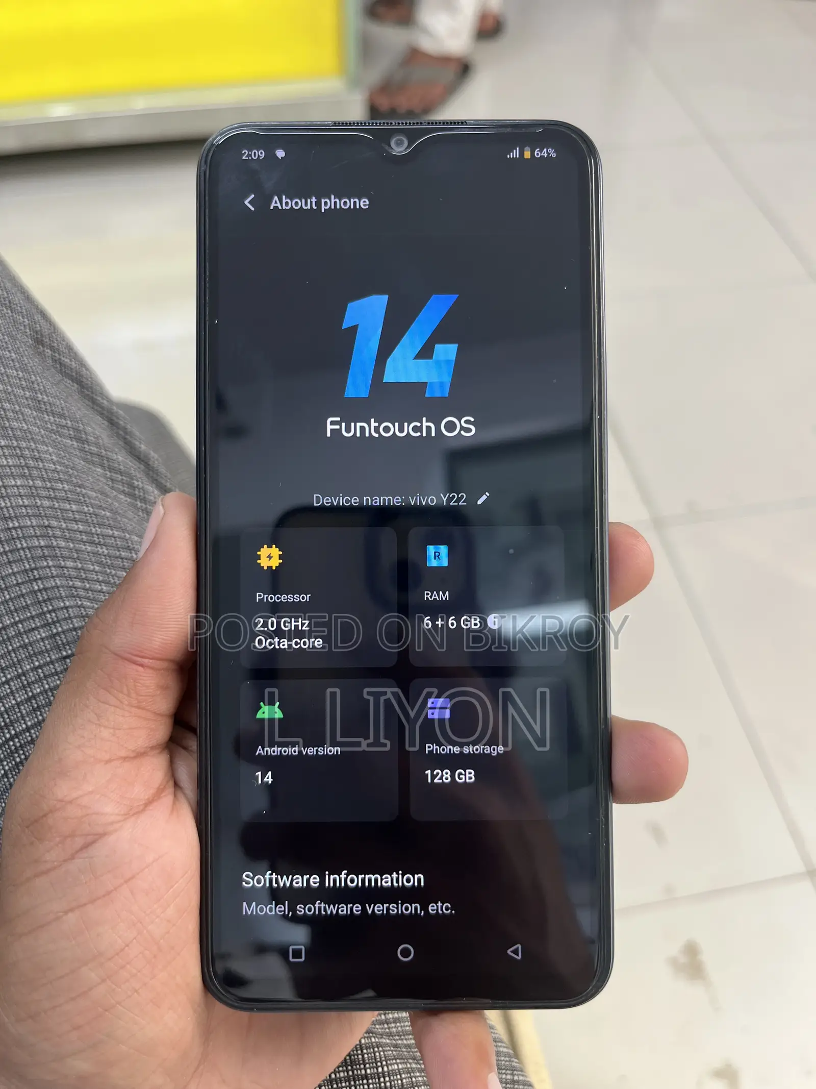 Vivo Y22 128 GB Black