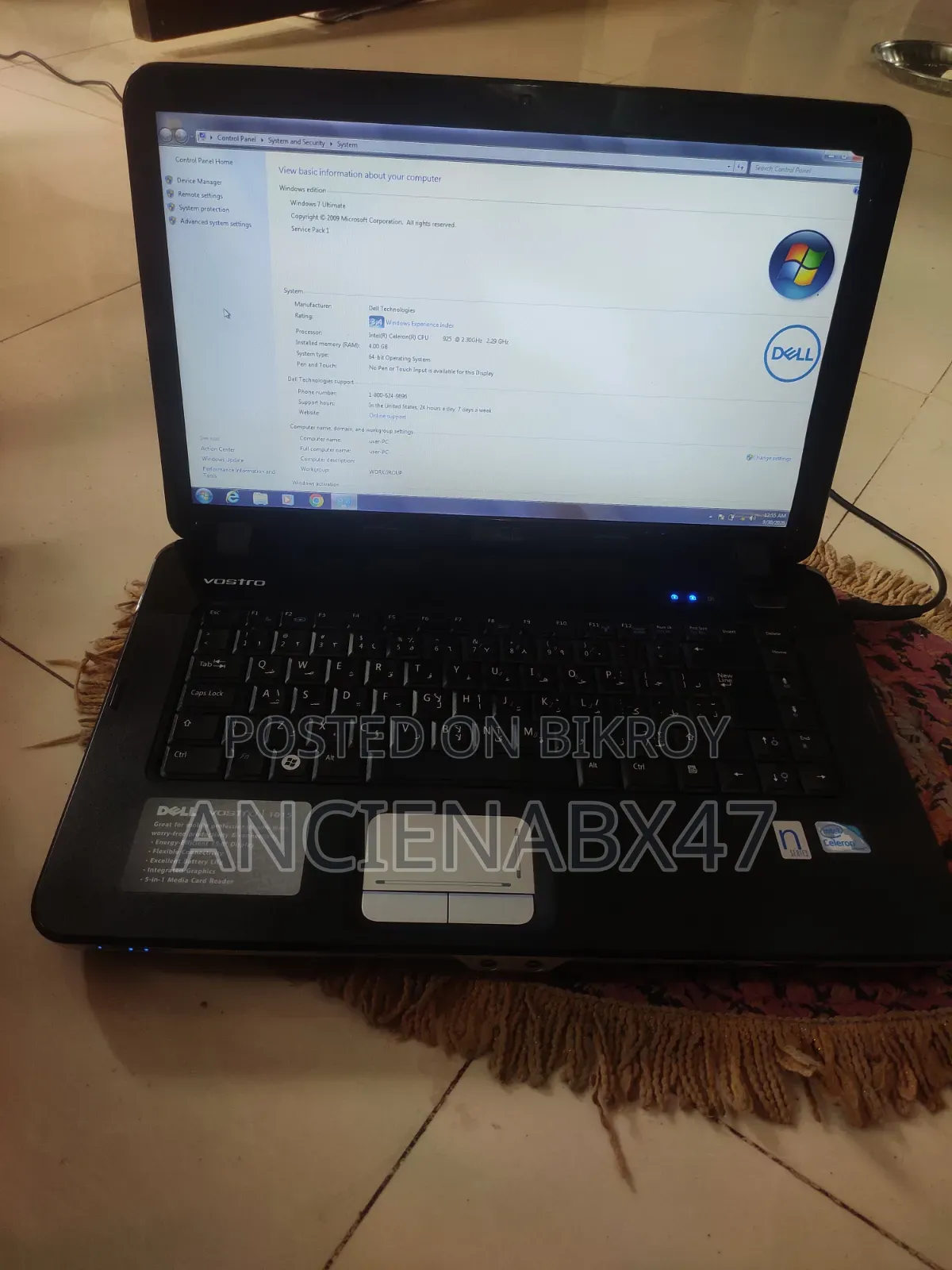 Laptop Dell Vostro 1015 6GB Intel Core i3 SSD 512GB